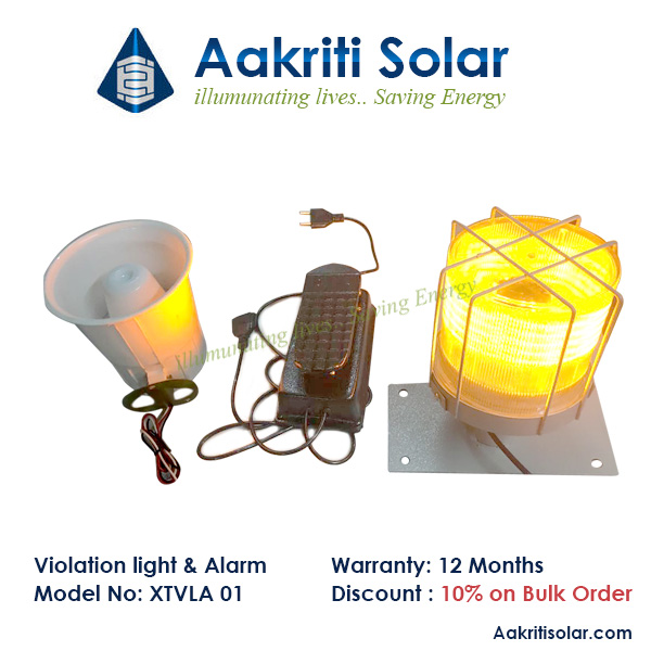 Violation light With Alarm and Pedal Switch - Aakriti Solar